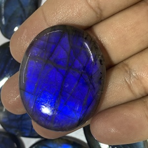 Cabochon de Labradorite de haute qualité pierre précieuse en vrac pierre de bijouterie naturelle Labradorite bleue - Product Image 4