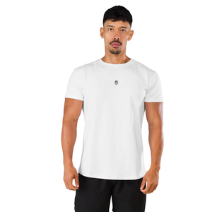 Chemise à manches courtes blanche pour homme, confortable, élégante, en coton de qualité supérieure, pour la salle de sport, vêtements décontractés, vente en gros - Product Image 1