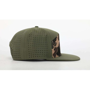 หมวกแก๊ป 7 แผง ยี่ห้อ Vietnam Supplier รุ่น Ri 168 ลายพรางเป็ด ผ้า Loden ตัดด้วยเลเซอร์ ตาข่ายแบบ Snapback - Product Image 5