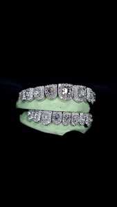 Grillz personnalisés en diamant VVS cultivé en laboratoire, en argent sterling 925 et or 10 carats, entièrement sertis de diamants ronds, testés et approuvés, prix d'usine en gros - Product Image 3
