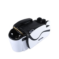 Lit de shampoing multifonctionnel à hydrothérapie et circulation d'eau, design moderne, fumigable, pour salon, hôtel, hôpital, modèle AM5 en PU