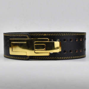 Ceinture de musculation en cuir véritable, ceinture de soutien dorsal pour la musculation, ceinture de soutien ajustable pour la musculation, la force athlétique et la musculation, OEM - Product Image 4