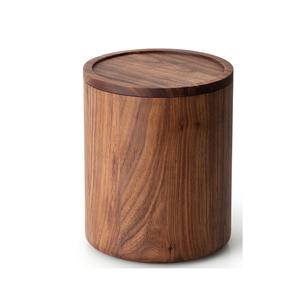 Recipiente grande de madera para almacenar harina, azúcar, arroz, granos, pasta e ingredientes secos de despensa. - Product Image 1