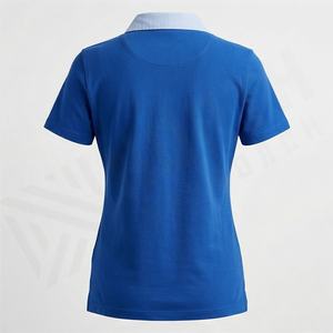 Camiseta Polo de Manga Corta con Patrón Sólido para Mujer, Estilo Casual, Transpirable, Cómoda, Lisa, Talla Grande, Color Personalizado - Product Image 2