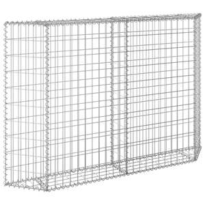 Bac à légumes surélevé en gabion 59,1 x 7,9 x 39,4 po en acier galvanisé argenté - Product Image 4