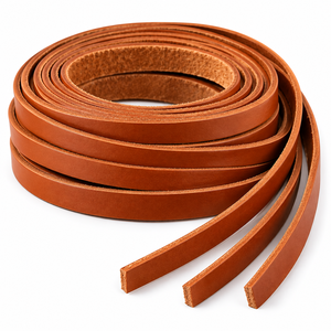 Flat <b>Leather</b> <b>Cords</b> Genuine <b>Leather</b> Straps for Bracelet Making DIY Crafts Jewelry Findings Roll Pack Brown - Product Image 1