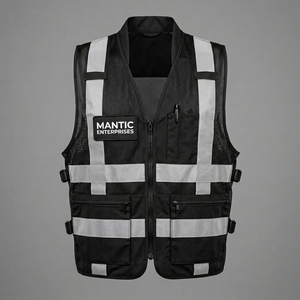 <b>Security</b> Vest Construction High Visibility Colorful Reflective Safety Work Vest with Multi Pockets - Product Image 1