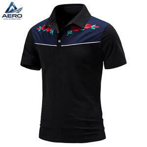 Camisetas Polo para Hombre, Color Negro 2026, de Alta Calidad, Cómodas, Nueva Llegada, Personalizadas, con Bordado de Rosas de Verano - Product Image 3