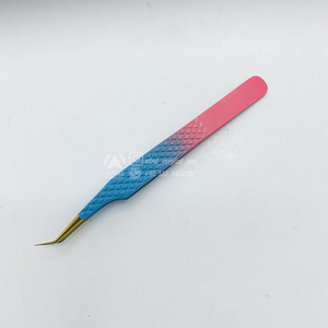 Pinzas de Acero Inoxidable de 90 Grados para Pestañas, Agarre de Diamante, las Mejores Pinzas para Técnica de Aislamiento de Pestañas, Pinzas de Precisión de Metal Sólido para Cejas - Product Image 4