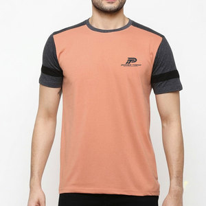 Vêtements de sport élégants pour hommes, t-shirt respirant, tissu extensible anti-transpiration, pour la course à pied, le sport et le quotidien, 100% coton - Product Image 1