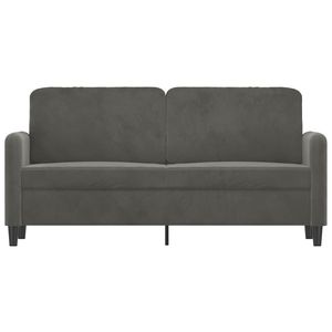 Divano a 2 Posti in Velluto Grigio Scuro per Soggiorno, 100% Poliestere con Telaio in Legno e Metallo - Product Image 3