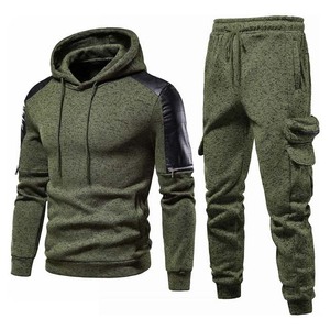Survêtements légers et confortables pour hommes, imprimés, avec sweat à capuche zippé et pantalon – Tenue de sport respirante à séchage rapide pour la course à pied - Product Image 1