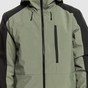 Chaqueta de Esquí Reversible para Hombre con Capucha, Cuello Alto con Cremallera, Transpirable, Impermeable 10.000 mm, Cortavientos, Diseño de Parches, para Nieve e Invierno - Product Image 5