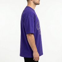 T-shirt d'été décontracté en coton respirant à coupe régulière, avec logo géométrique en pierre de cristal premium imprimé numériquement sur le devant, style streetwear