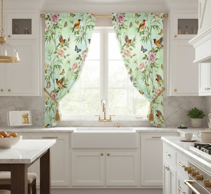 Elegant Nature Birds Botanical Curtains Dense Floral Print 70% Light Blocking Decorative <b>Window</b> Panels for Living Room Bedroom - Product Image 6