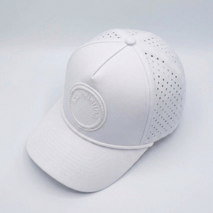 Gorra de golf personalizada de alto rendimiento con perforaciones láser, parche de goma 3D, etiqueta privada OEM, panel frontal deportivo para playa - Product Image 3