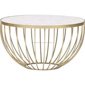 โต๊ะกลางหินอ่อนสไตล์คลาสสิกที่ทันสมัยสำหรับห้องนั่งเล่นปรับขนาดได้พร้อมโต๊ะกาแฟเหล็กและหินอ่อนแบบใหม่ - Product Image 4