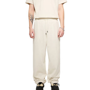 กางเกงวอร์มผู้ชายผ้าคอตตอนผสมโพลีเอสเตอร์ 340GSM สีพื้น ปักโลโก้ได้ ทรงตรง มีเชือกผูก - Product Image 1