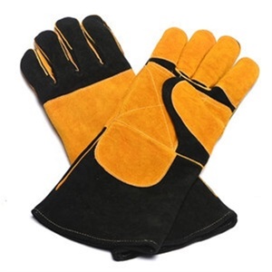 Gants de travail en cuir de vachette robustes et durables, résistants à la chaleur, imperméables, antidérapants, sans silicone, sans poudre - Product Image 1