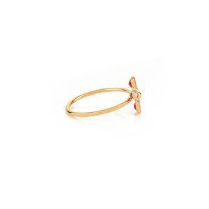 Collection de bagues florales en saphir arc-en-ciel naturel à 100 %, fabriquées à la main pour femmes, or jaune 14 carats, bijoux originaux - Product Image 5