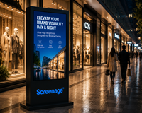 Kiosque d'affichage numérique LCD extérieur haute luminosité IP65 de 55 pouces pour la signalisation des passagers dans les gares de transport