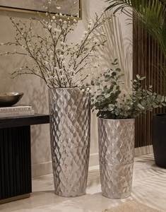 Jarrón de Mesa de Metal Fundido Dorado con Acabado Espejo y Cuello Ancho, Centro de Mesa Hermético para Decoración Floral en Bodas y Salas de Estar - Product Image 6