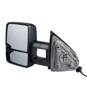 Coppia Set segnale di alimentazione riscaldata luce di guida manuale telescopica pieghevole riscaldamento sbrinamento specchietti neri traino per Chevrolet - Product Image 1