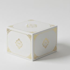 Boîtes à gâteaux jetables écologiques et recyclables en carton ondulé avec fermeture magnétique et poignée, personnalisables avec logo/design graphique (héliogravure/sérigraphie) - Product Image 3