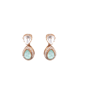 Divine Gajaah - Juego de pendientes de plata de ley 925 con piedras preciosas verdes ovaladas, nuevos, para mujer, para boda, compromiso, fiesta - Product Image 3