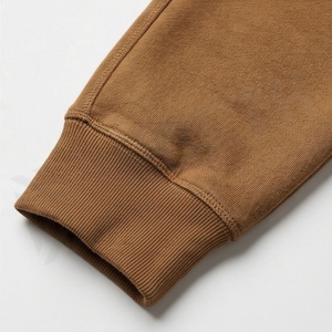 Sudadera con Capucha y Cremallera para Hombre, Color Marrón, Manga Larga, Estilo Casual, con Bolsillos Laterales, Algodón de Peso Medio, para Otoño - Product Image 6