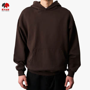 Sweat-shirts à capuche unis pour hommes, style pull-over, avec logo personnalisé, 100% coton molletonné respirant, design OEM pour l'hiver - Product Image 1