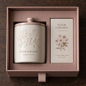 Boîte d'emballage coulissante personnalisée pour bougie FLEUR - Product Image 2