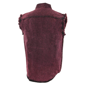 Chaleco vaquero sin mangas para hombre, de algodón suave, estilo motero, diseño vintage lavado, para hombre, estilo motero, camisas de motociclista en venta - Product Image 2