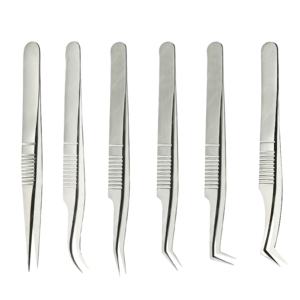 Meilleure vente pince à épiler d'extension de cils en acier inoxydable de couleur personnalisée pince à épiler à volume extensible à pointe pointue - Product Image 2