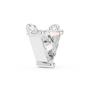 Colgante de Diamante con Corte Triangular, Oro Sólido de 18K con Baño de Rodio, Joyería de Lujo para Mujer, Uso Diario, Regalo - Product Image 2