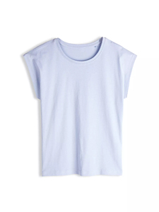 เสื้อยืดแขนสั้นสีลาเวนเดอร์สำหรับผู้หญิง ผ้าฝ้าย 100% เสื้อลำลองฤดูร้อน ผ้าเจอร์ซีย์ระบายอากาศได้ดี ทรงปกติ ความยาวครอป สไตล์ Y2k - Product Image 4