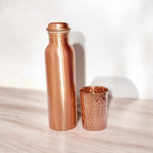 ILAHI's Hammered Copper Eco-Friendly 500ml <b>Water</b> <b>Bottle</b> Lid Classic Design Travel Outdoor Use Customized Color Uttar Pradesh - Product Image 3