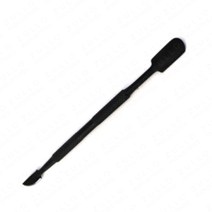 Pousse-cuticules et grattoir à ongles en acier inoxydable noir, outil de manucure et pédicure pour le nettoyage des peaux mortes et les soins en salon - Product Image 5