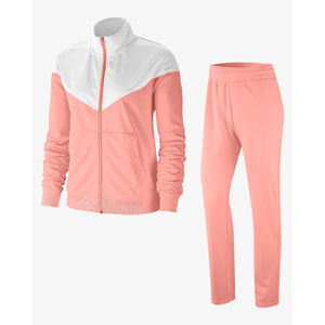 New Green Women Stripe <b>Patchwork</b> Two Piece Sweat suit Set / Gym Wear Tracksuit Set - Product Image 2