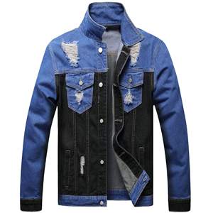 New Style Men's Denim Jacket Slim Fit Long Sleeve Winter Windproof Breathable Cotton Blue Pocket Casual Outdoor Fashion - Product Image 5
