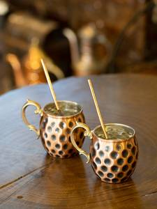 Mug à Moscow Mule en cuivre 100% fait main, Mug en cuivre martelé, Mug à cocktail en cuivre, Mug en cuivre fait main, Mug en cuivre massif - Product Image 2
