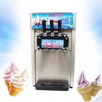 Machine à crème glacée molle portable de 2,5 L en acier inoxydable, électrique et automatique, à usage commercial, avec une utilisation flexible dans de multiples scénarios