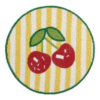 Set de table rond coloré fait main en perles, motif fruits, pour centre de table, décoration de maison et de cuisine, style côtier
