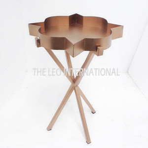 Mesa Auxiliar Decorativa de Metal, Moderna, con Tapa Redonda, para Hogar, Oficina, Dormitorio, Hotel - Product Image 6