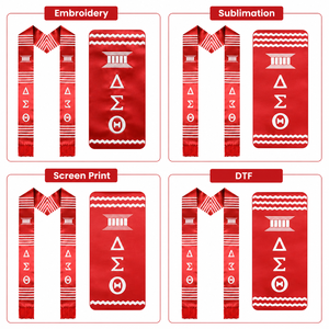 Écharpe de graduation rouge et blanche avec pompon rouge pour les diplômés 2025, accessoires scolaires en satin africain, 72x4 pouces, adulte - Product Image 4