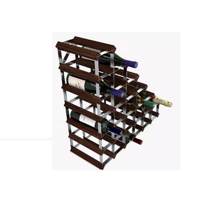 <b>Freestanding</b> Wood Wine Rack 27 Bottle Dark Colour Wholesaler Manufacturer factory direct sale - Product Image 1