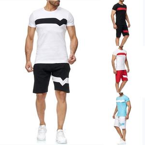 OEM Logo personnalisé Ensembles short d'été unisexe style vintage pour hommes Meilleure vente Vêtements de rue assortis deux tons avec motif imprimé - Product Image 6