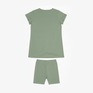 Ensemble 2 pièces d'été pour femme : T-shirt à manches courtes color block et short – Tenue décontractée, streetwear et sportswear – Vente en gros - Product Image 5