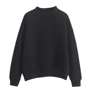 เสื้อสเวตเชิ้ตคอกลมโอเวอร์ไซส์ ผ้าถักแบบเรียบ สวมใส่สบาย ทรงปกติ สำหรับทุกเพศ เหมาะกับสไตล์สตรีทแวร์ในฤดูใบไม้ร่วง บริการ OEM 100% - Product Image 4
