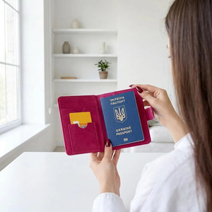 Portefeuille de voyage en cuir avec protection RFID, porte-cartes multiples, étiquette de bagage, logo personnalisé, vente en gros, usine OEM, prix bas - Product Image 5